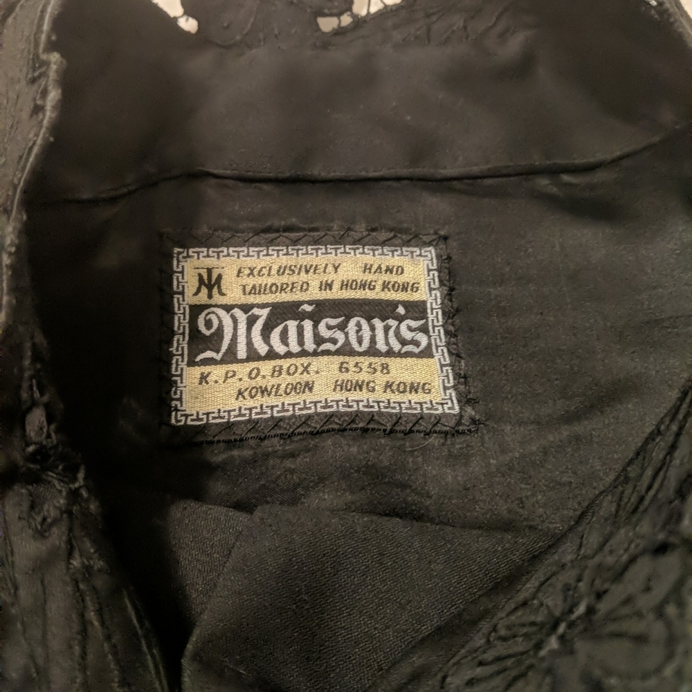 Black Vintage Cropped Chinese Jacket - Picture 4 of 9